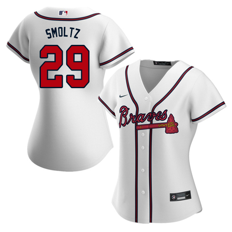 Nike Women #29 John Smoltz Atlanta Braves Baseball Jerseys Sale-White